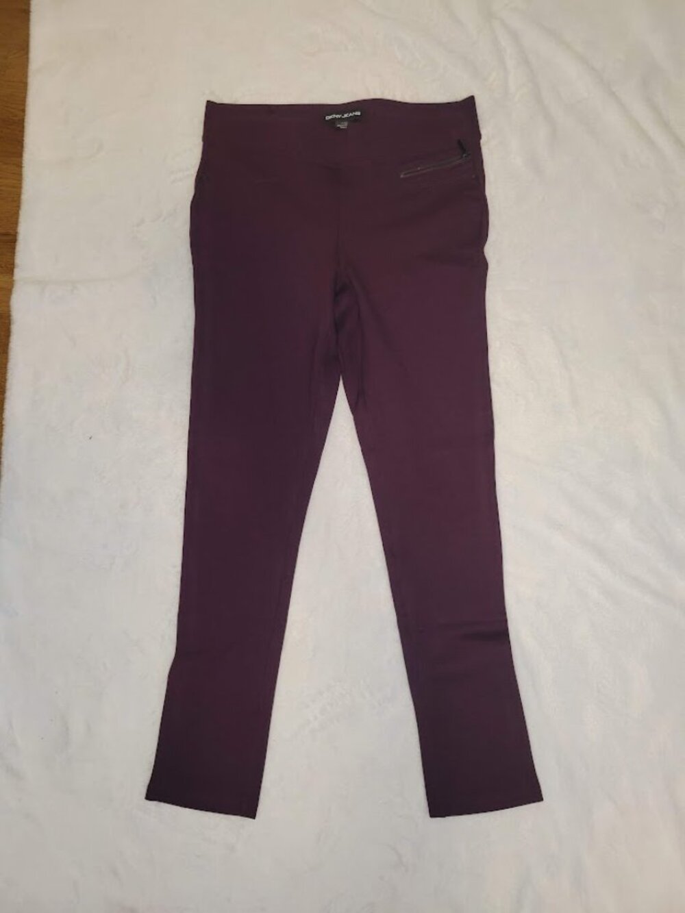 DKNY Jeans Plum Pull-On Skinny Pants Stretch Ponte Size 6